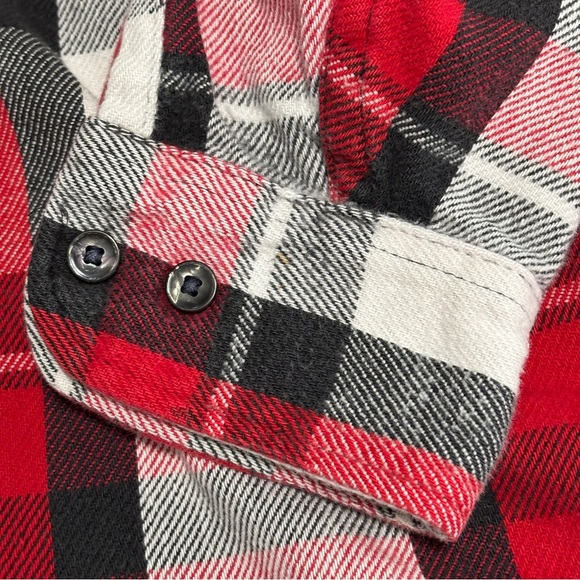 VTG St. Johns Bay BIG MAC Flannel Men's Medium Tall 100% Cotton Made in USA‎ Red - Picture 7 of 10